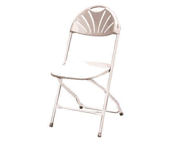 White Fan Back Chair